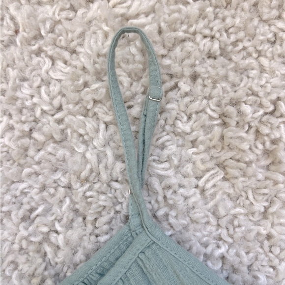 NWT LUSH // Tiered Cotton Midi Summer Dress in green, size S - Picture 4 of 9